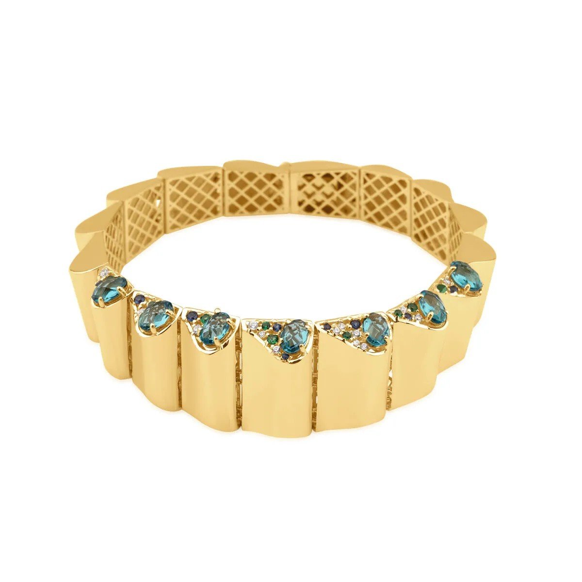 Regold Yeşil Taşlı 4'lü Set