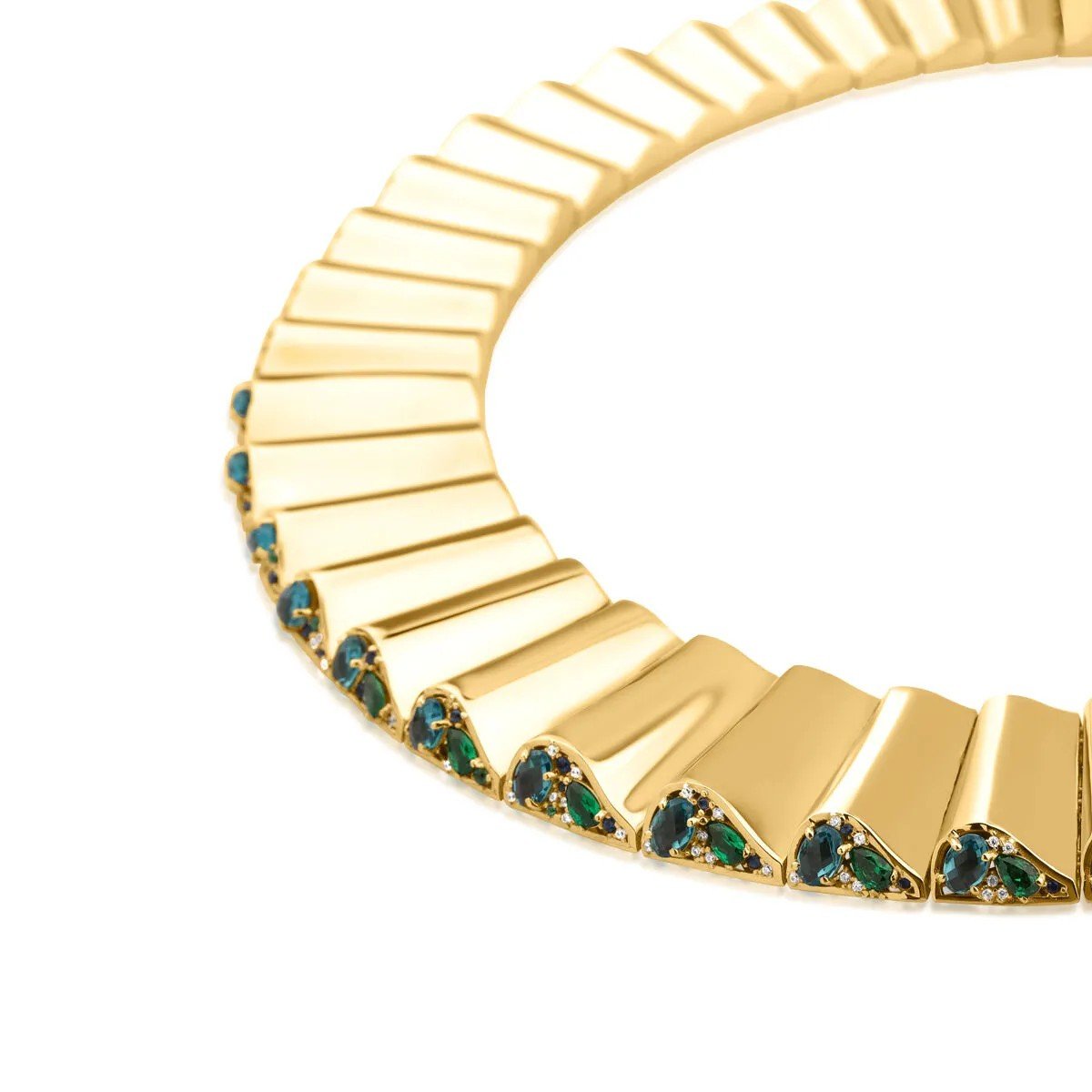 Regold Yeşil Taşlı 4'lü Set