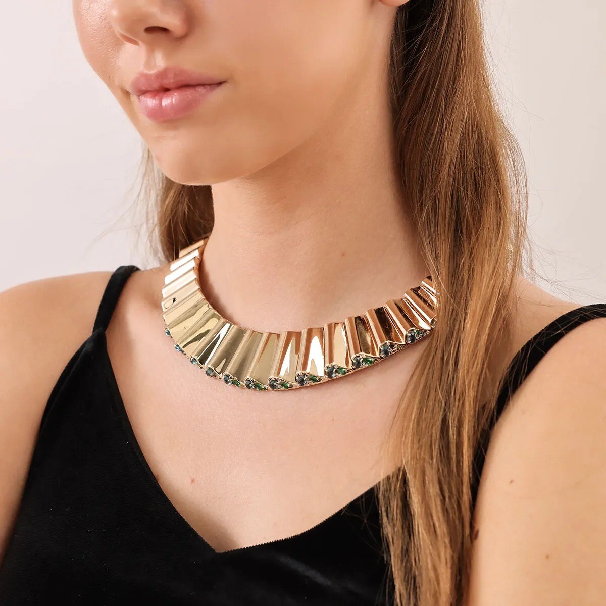 Regold Yeşil Taşlı 4'lü Set