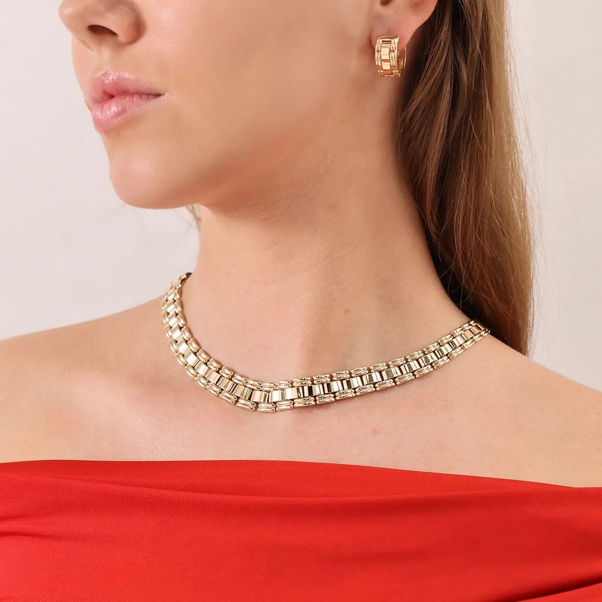 Regold Zincir Detaylı 3'lü Set