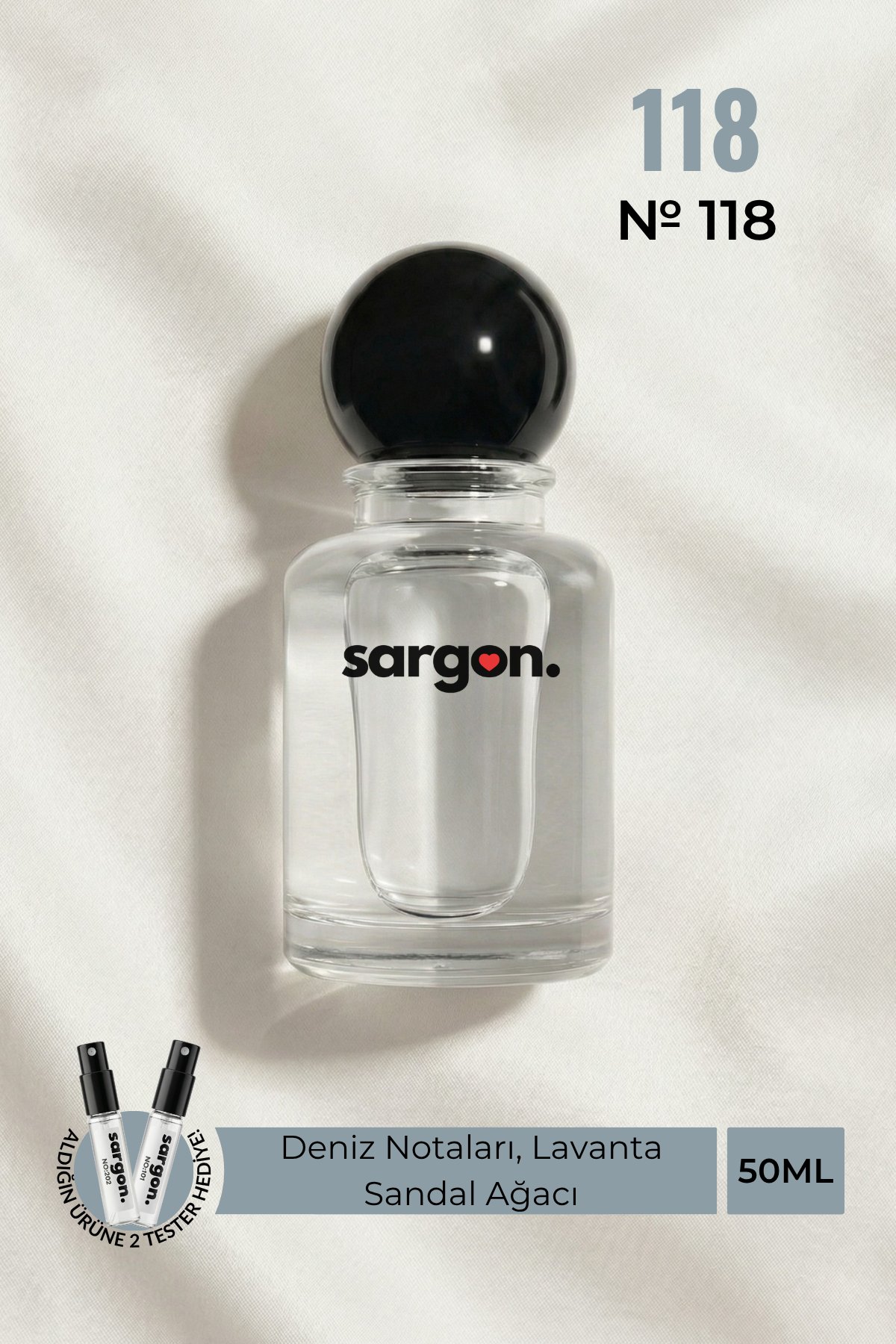 Sargon No:118 Erkek Parfüm 50 ml EDP | Taze & Yoğun Odunsu