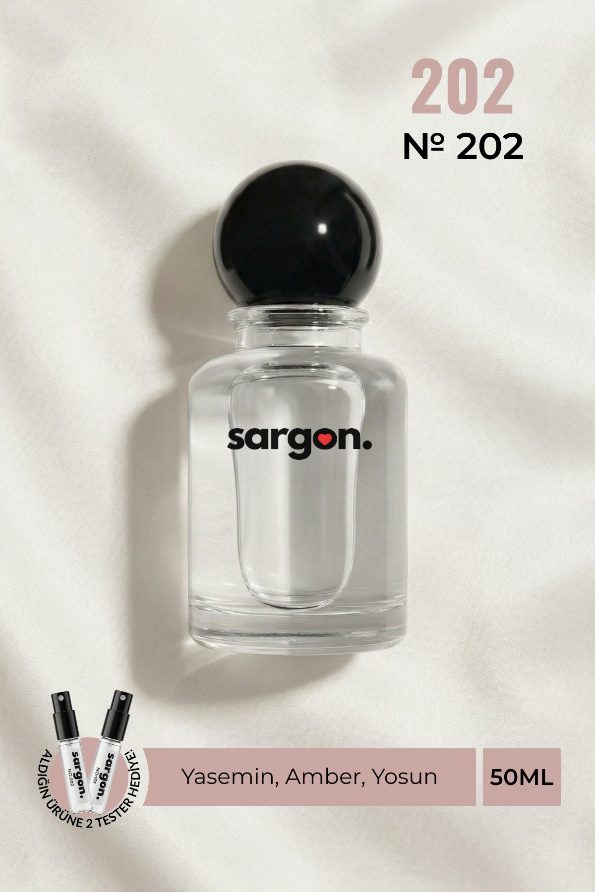 Sargon No:202 Kadın Parfüm 50 ml EDP | Çiçeksi & Kehribar