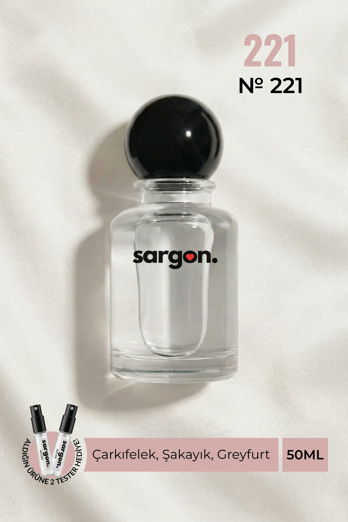 Sargon No:221 Kadın Parfüm 50 ml EDP | Meyveli & Çiçeksi