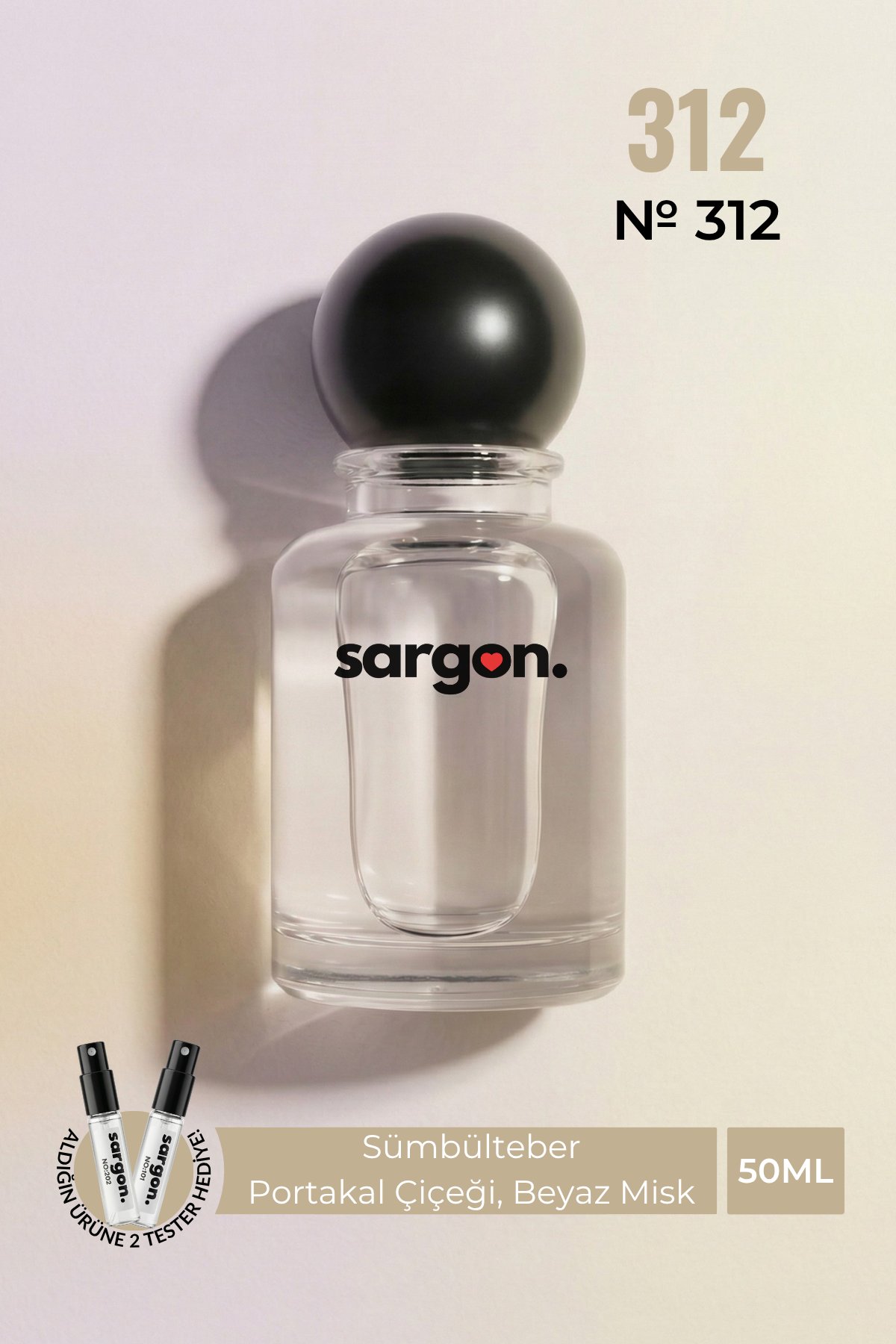 Sargon No:312 Unisex Parfüm 50 ml EDP | Çiçeksi & Tatlı