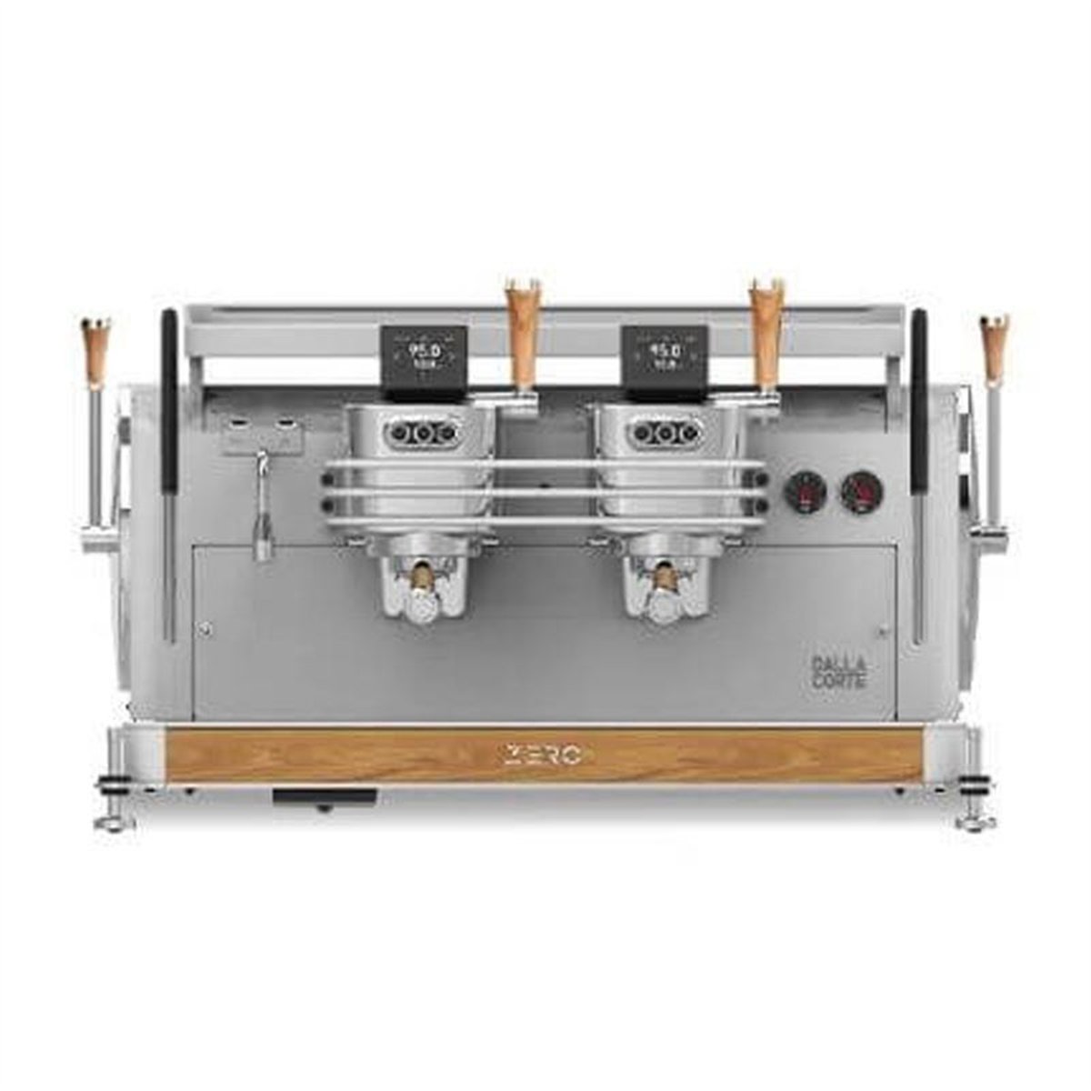 Dalla Corte Zero Barista Espresso Kahve Makinesi, 2 Gruplu, Beyaz-Meşe