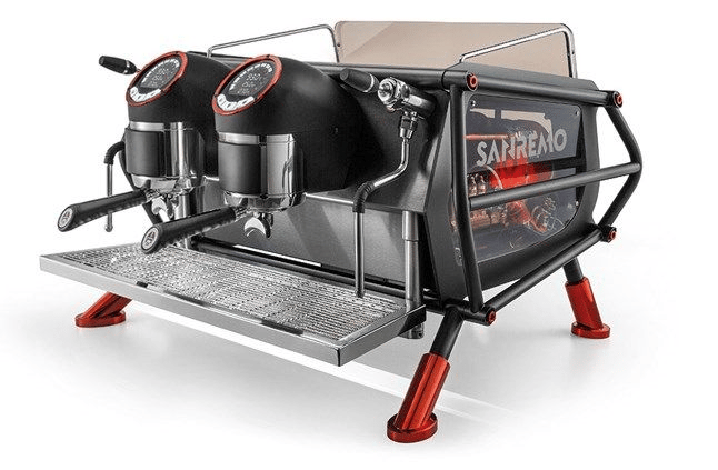 Sanremo Racer Naked Multiboiler Tam Otomatik Espresso Kahve Makinesi, 2 Gruplu, Siyah