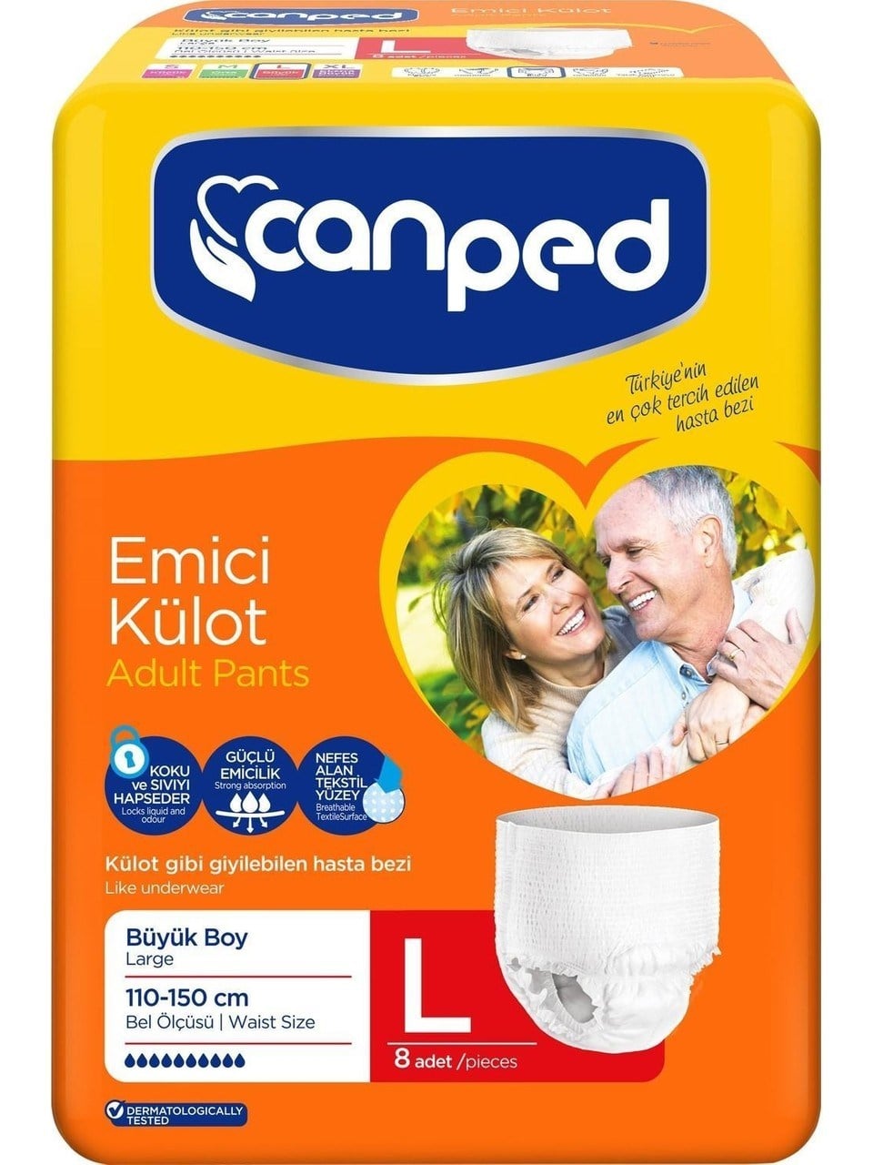Canped Emici Külot 8'li L