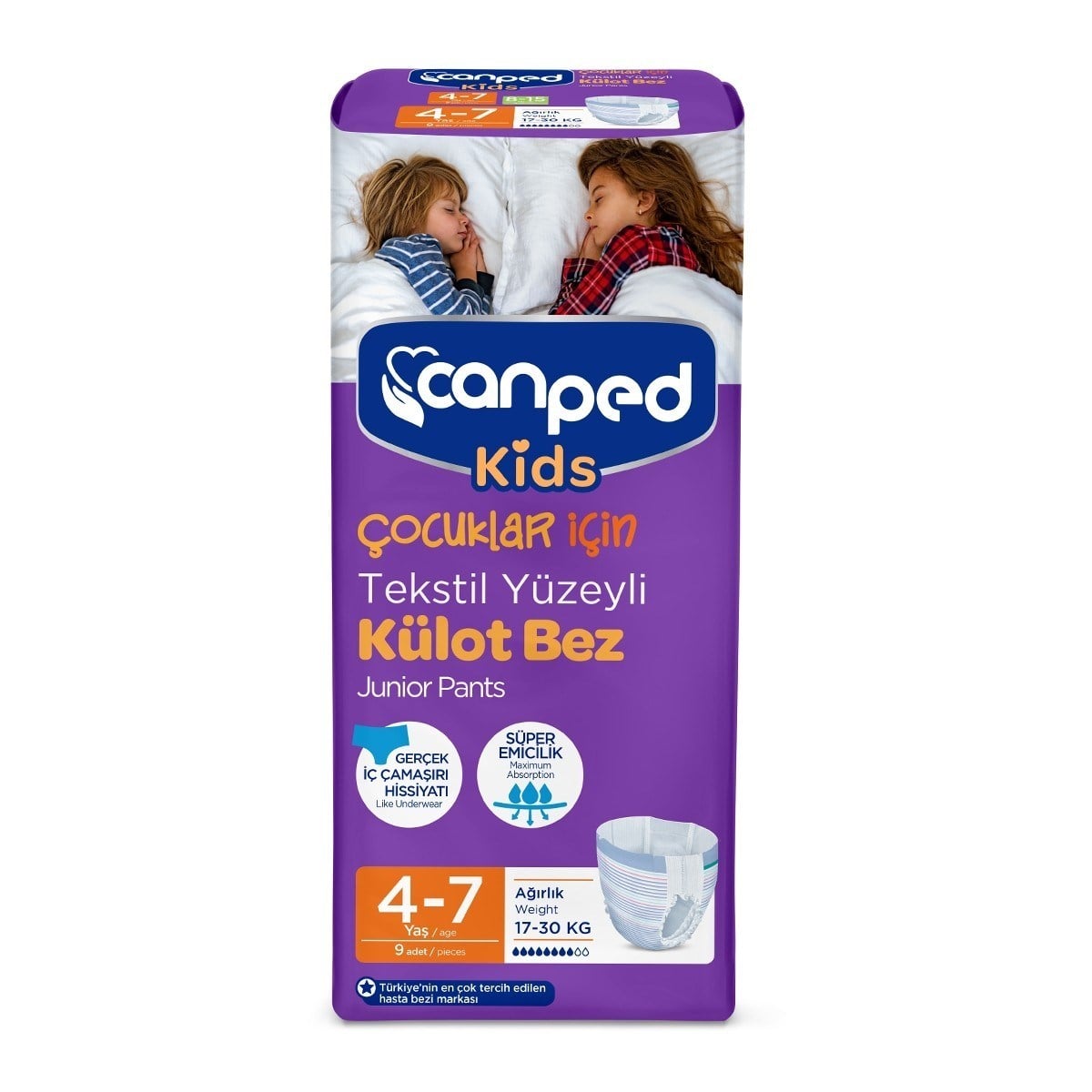 Canped Kids Külot Bez 4-7 yaş 9'lu