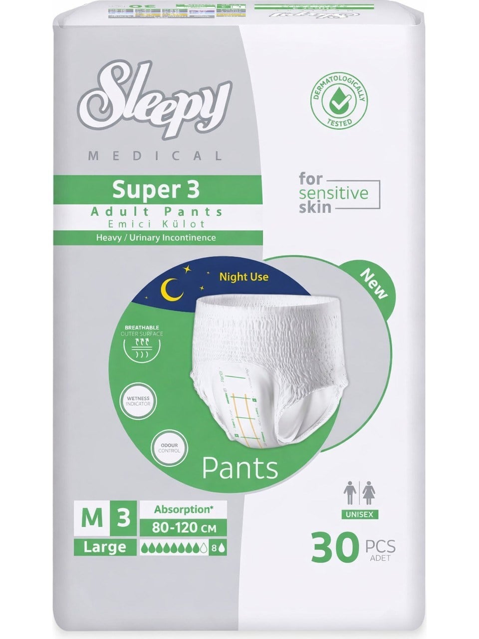 Sleepy Hasta Bezi Süper 3 Külot 30'lu M