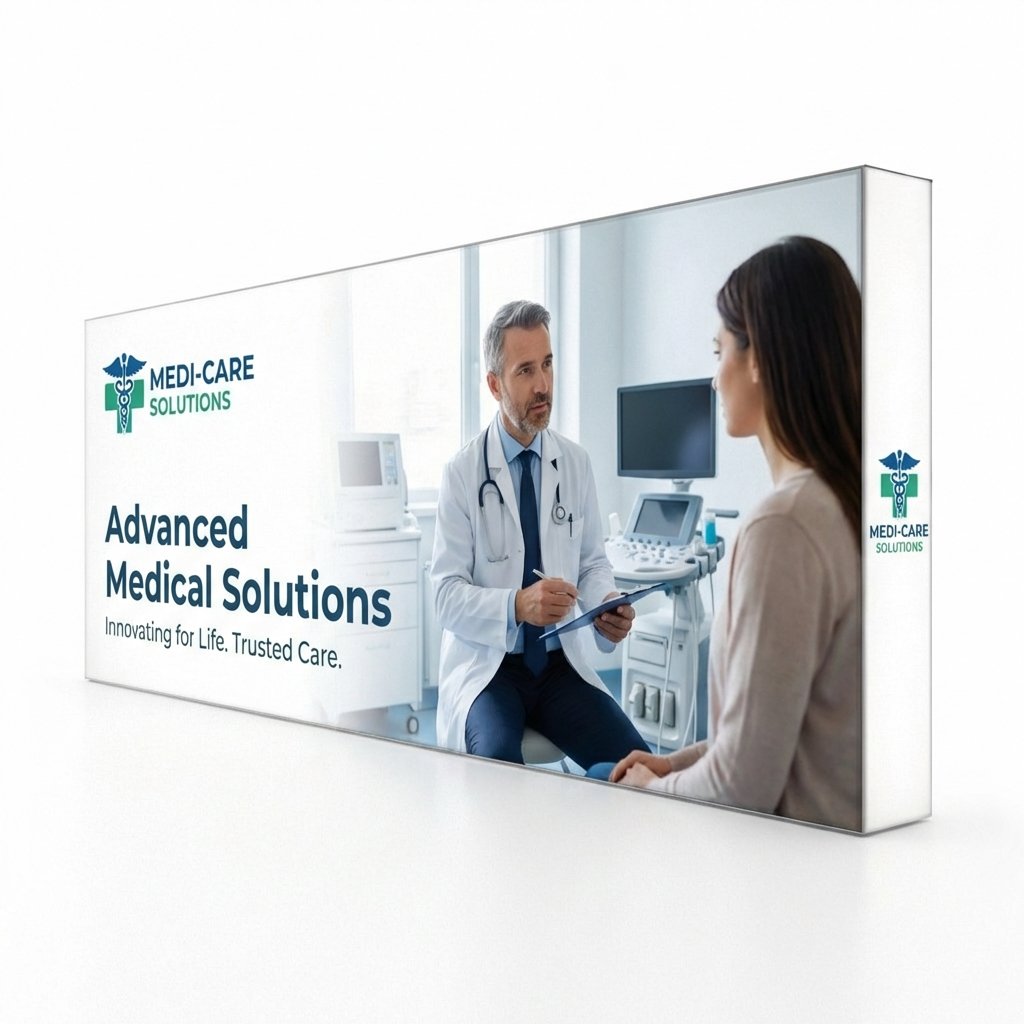 T3 Modüler Lightbox 1000×250 cm - Ön Cephe Görünümü