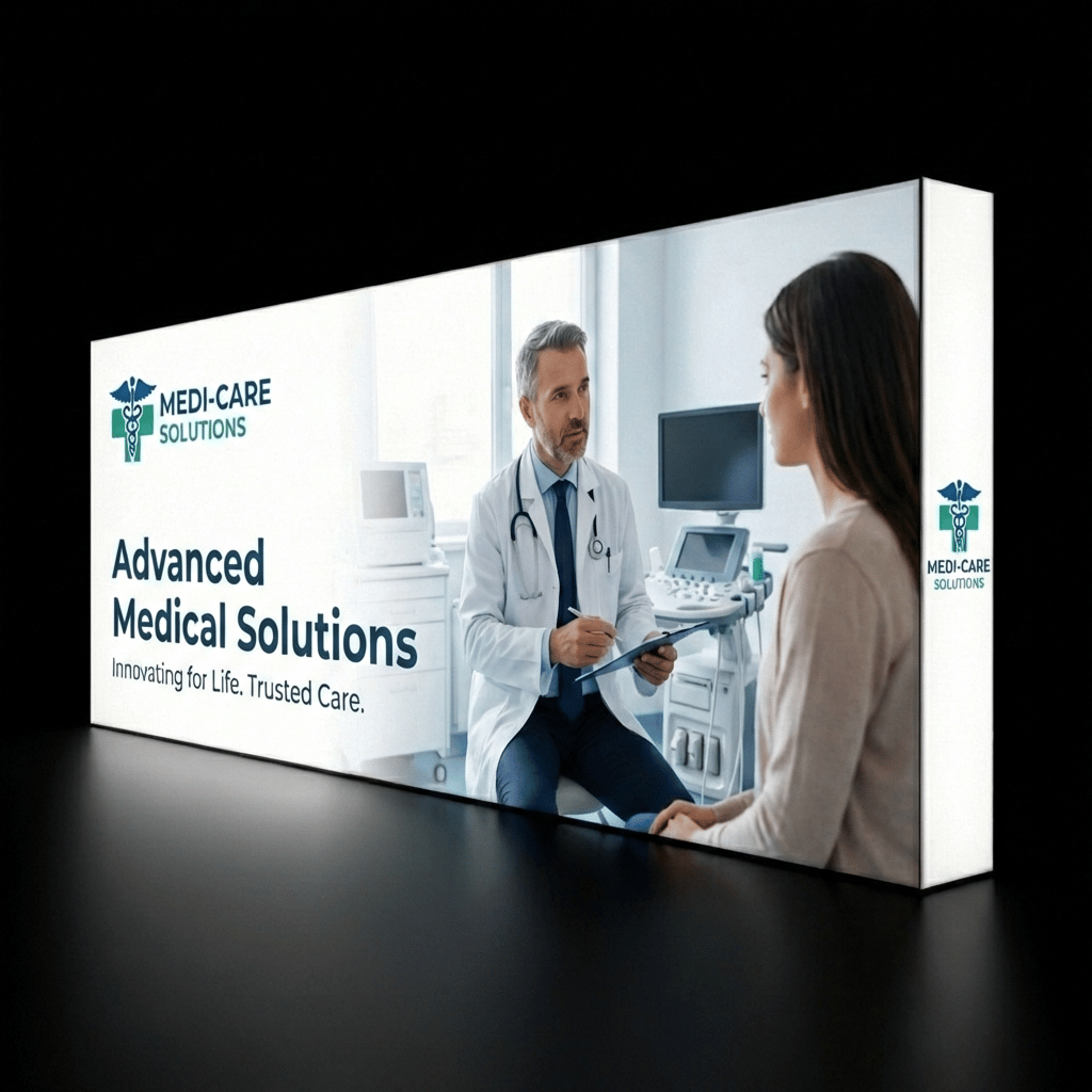 T3 Modüler Lightbox 1000×250 cm - Perspektif Görünüm