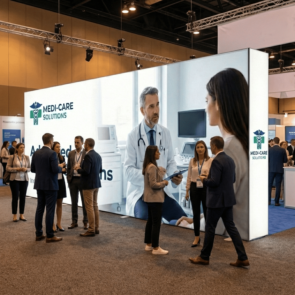 T3 Modüler Lightbox 1000×250 cm - Kurulum Sonrası Görünüm | portatif stand çözümü