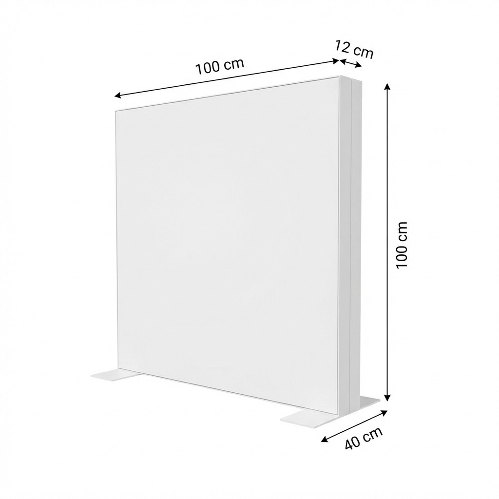 Ayaklı Lightbox 100×100 cm - Yakın Plan Detay
