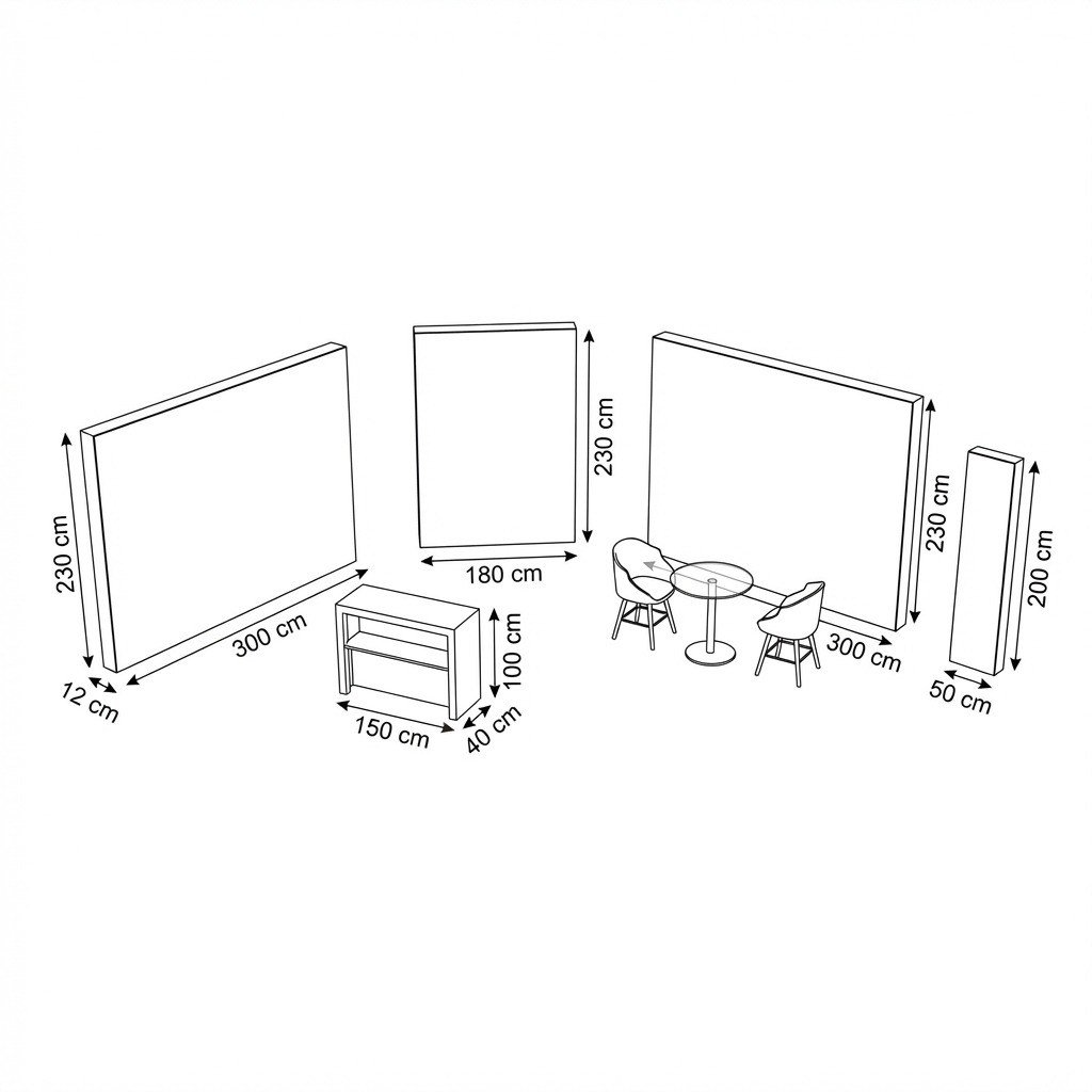 12 m² (600×200 cm)  DS Modüler Lightbox kongre  Standı  - set 24
