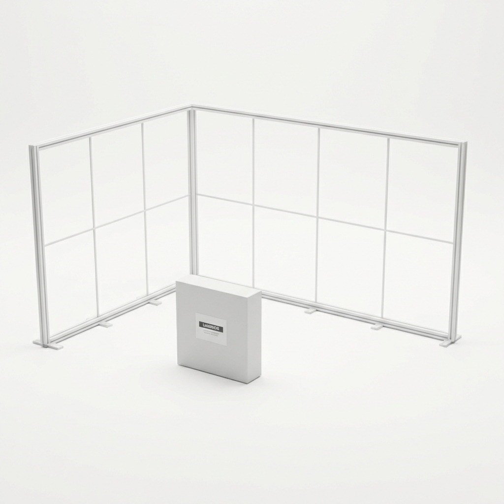 12 m² Modüler Lightbox Fuar Standı - 2 Cephe Kapalı (400x300 cm)