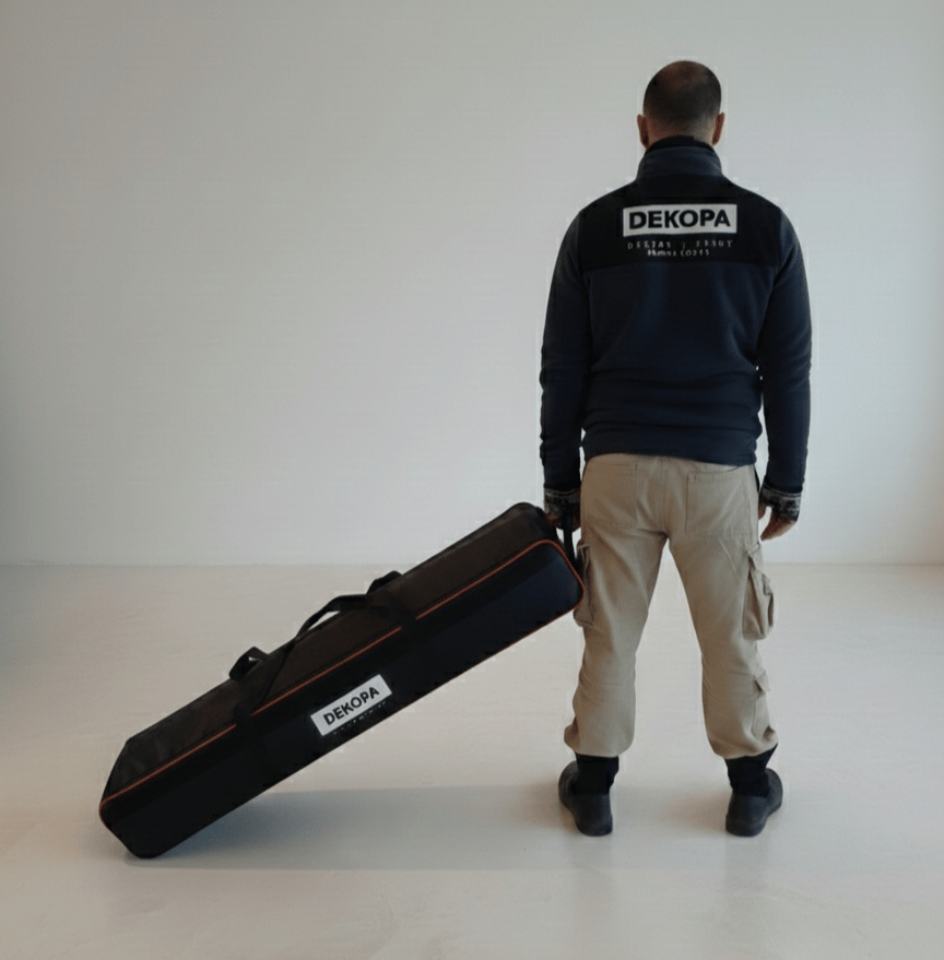 12 m² Modüler Lightbox Fuar Standı - 2 Cephe Kapalı (400x300 cm)