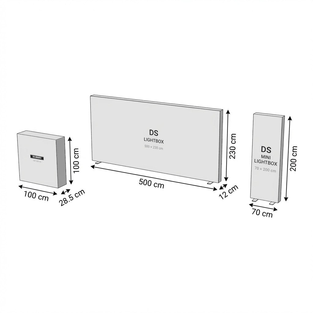 15 m² (500×300 cm)  DS Modüler Lightbox Etkinlik Standı  - set 16