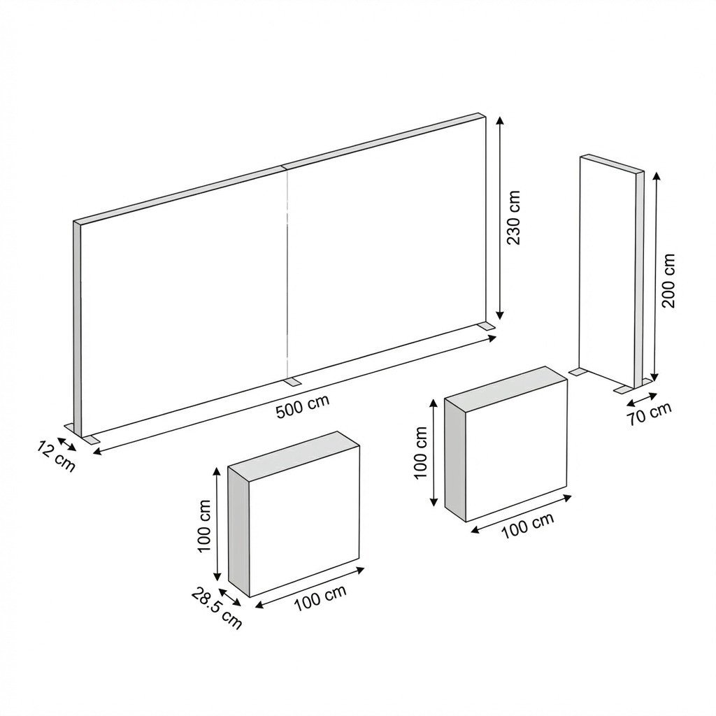 15 m² (500×300 cm)  DS Modüler Lightbox Etkinlik Standı  - set 17