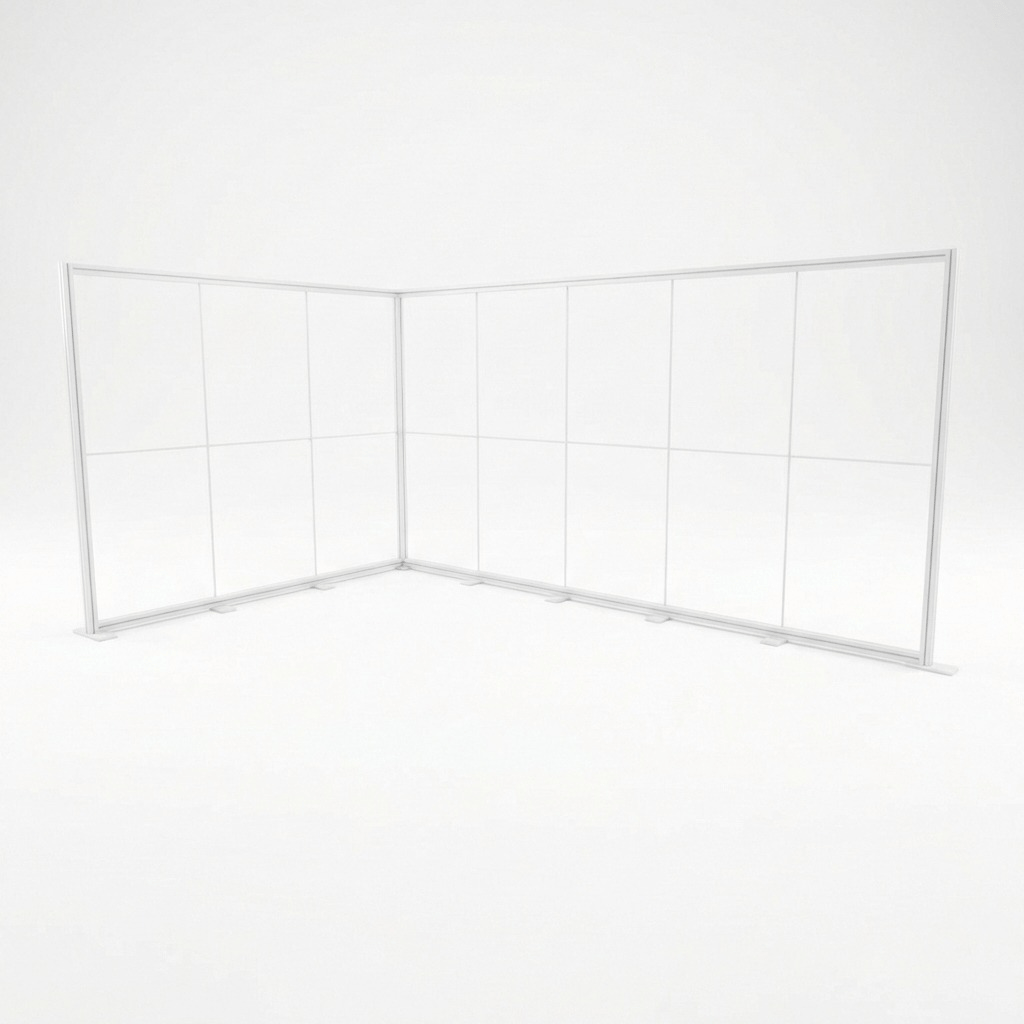 15 m² Modüler Lightbox Fuar Standı 2 Cephe Kapalı 500×300 cm - LED Aydınlatma Detayı