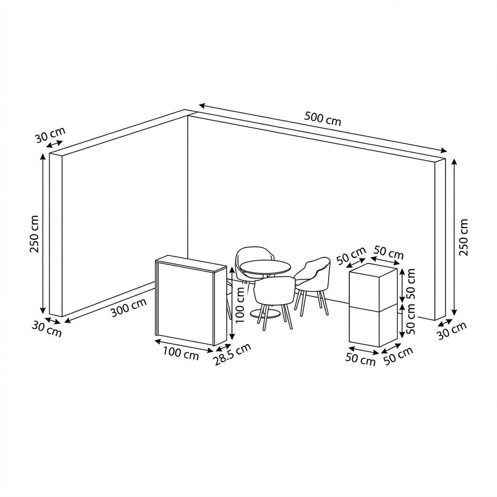 15 m² T3 Modüler Stand - set 8