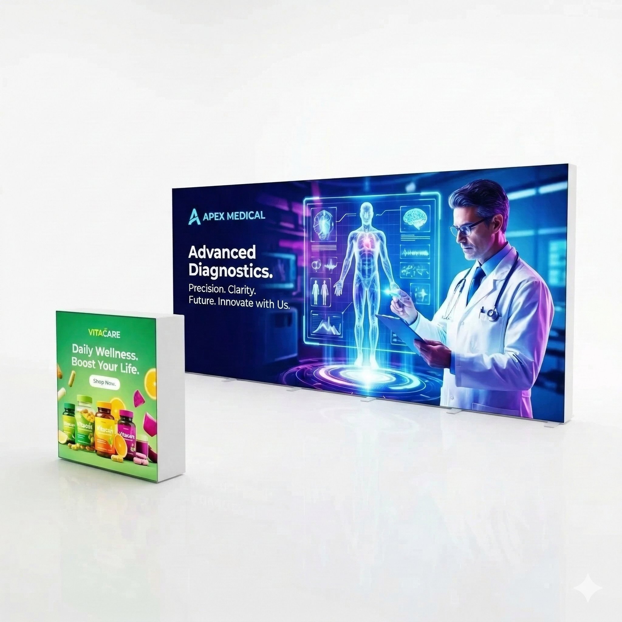 20 m² Modüler Lightbox Fuar Standı (500x400 cm)