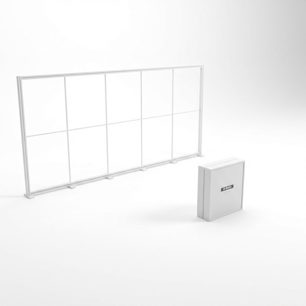 20 m² Modüler Lightbox Fuar Standı 500×400 cm - Modüler Panel Bağlantı Sistemi | hazır fuar standı