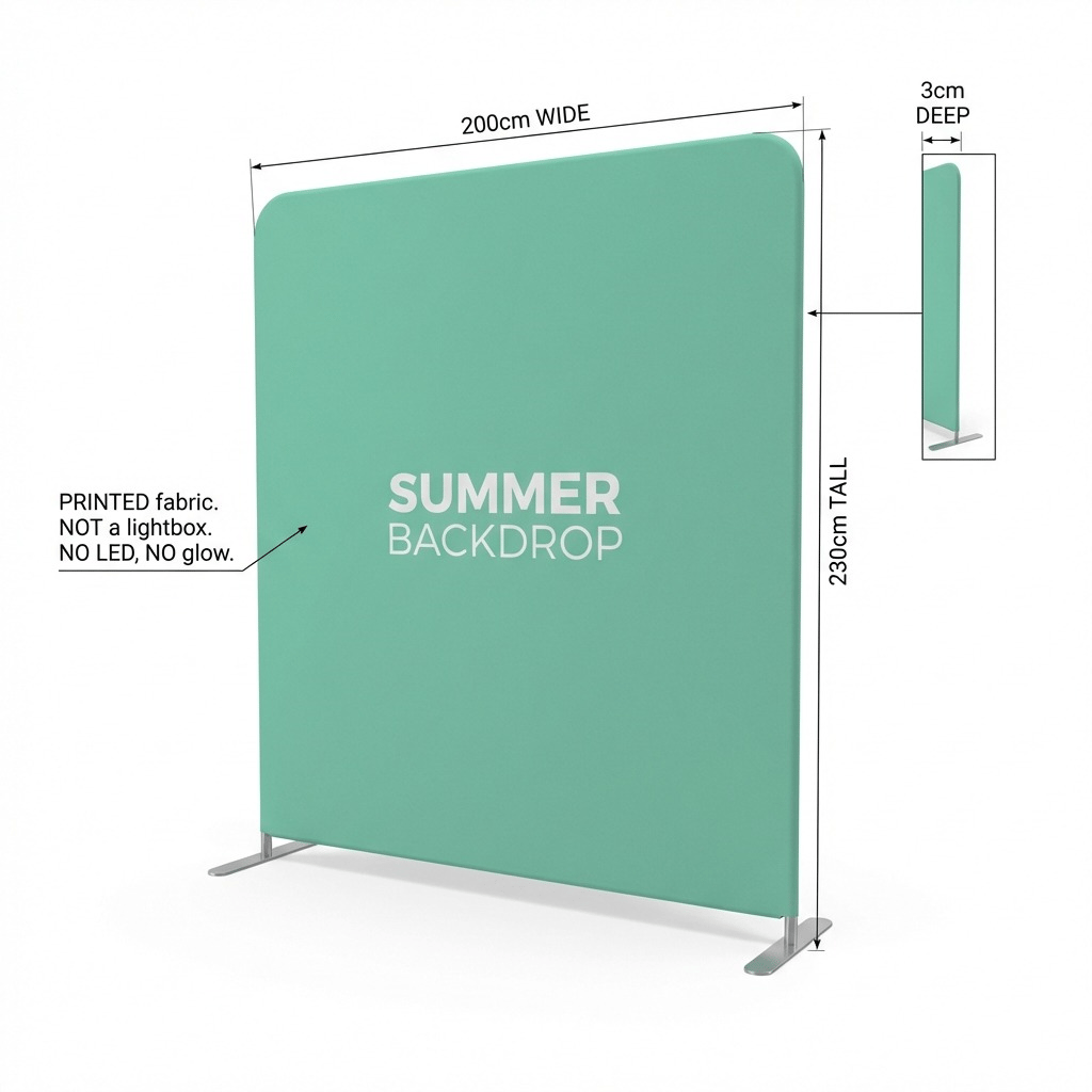 200×230 cm Kumaş Backdrop – Etkinlik ve Fuar Standı