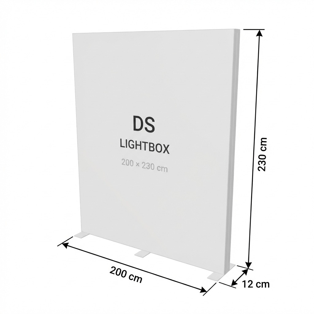 Modüler Lightbox Kongre ve Fuar Standı 200×230 cm - Ön Cephe Görünümü