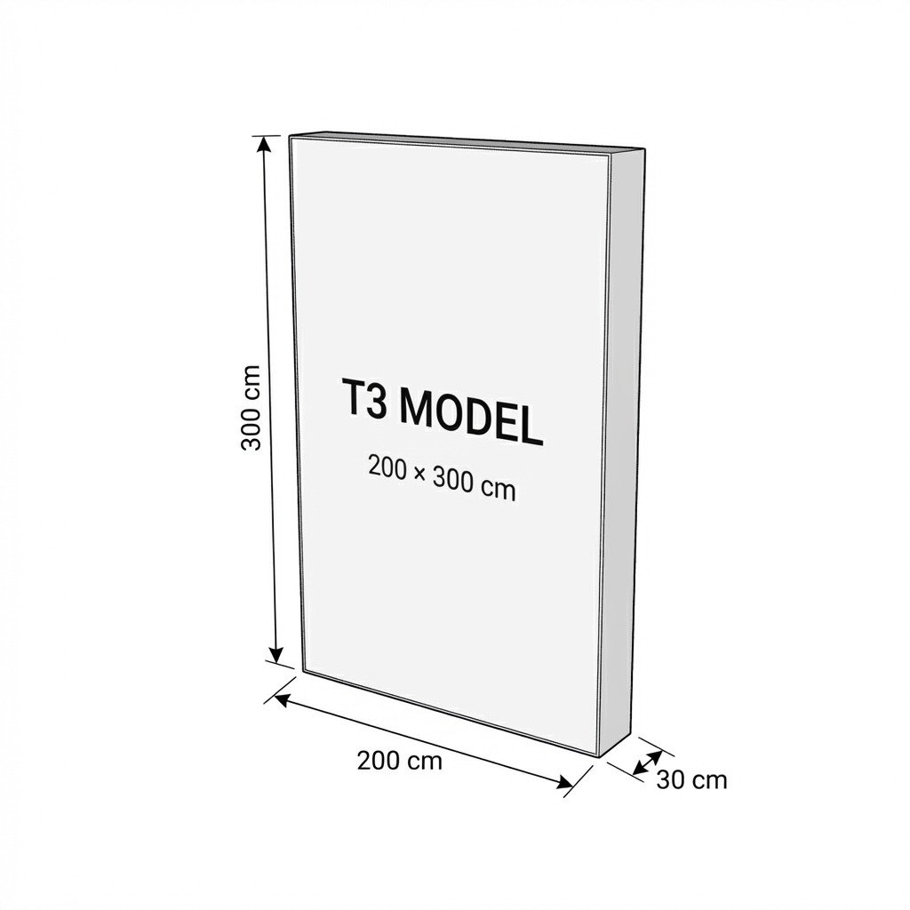T3 Modüler Lightbox 200×300 cm - Perspektif Görünüm