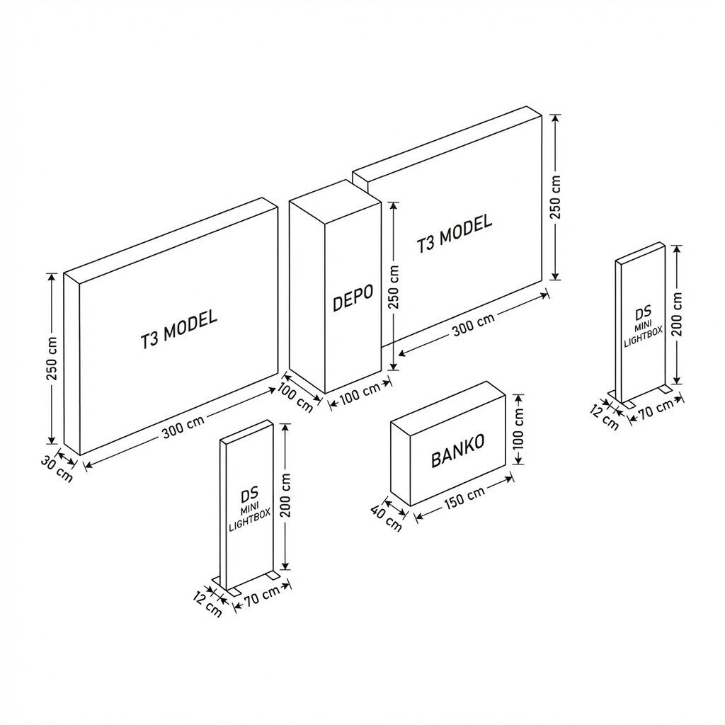 21 m² 1 Cephe Kapalı T3 Modüler fuar Standı  – Set 31