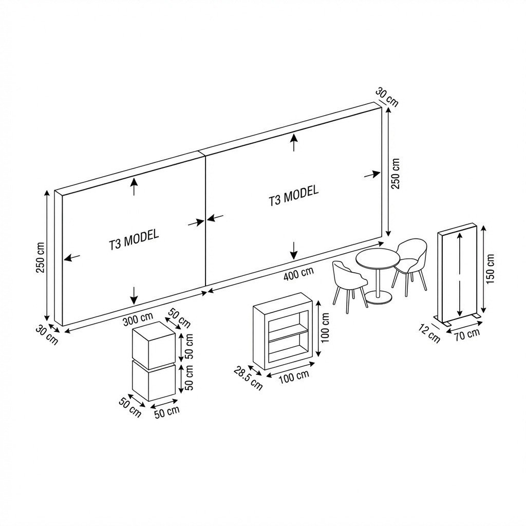 21 m² T3 Modüler Stand - set 10