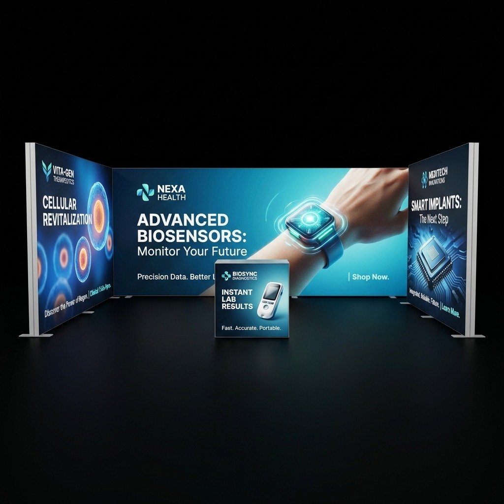 24 m² Modüler Lightbox Fuar Standı 3 Cephe Kapalı 600×400 cm - LED Aydınlatma Detayı
