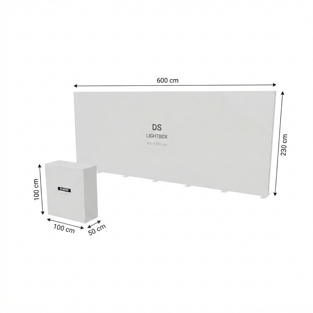 24 m² Modüler Lightbox Fuar Standı 600×400 cm - LED Aydınlatma Detayı