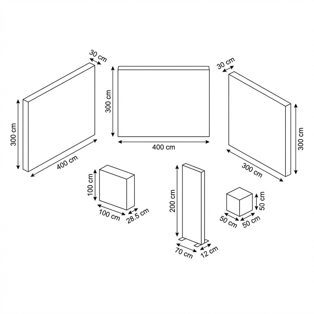 28 m² 2 Cephe Kapalı T3 Modüler Stand