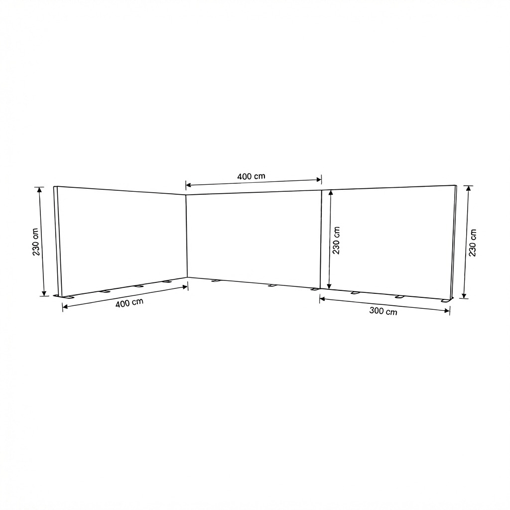 28 m² Modüler Lightbox Fuar Standı 2 Cephe Kapalı 700×400 cm - Yakın Plan Detay