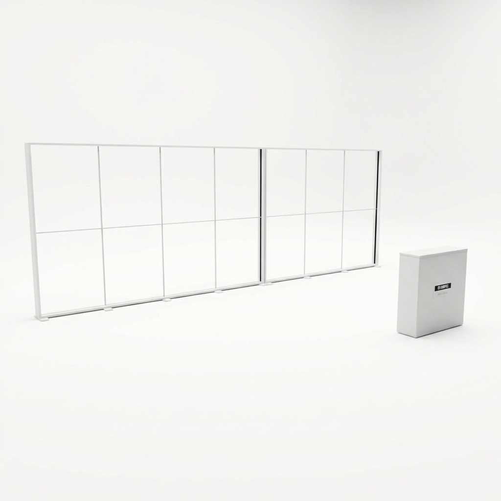 28 m² Modüler Lightbox Fuar Standı 700×400 cm - Yakın Plan Detay
