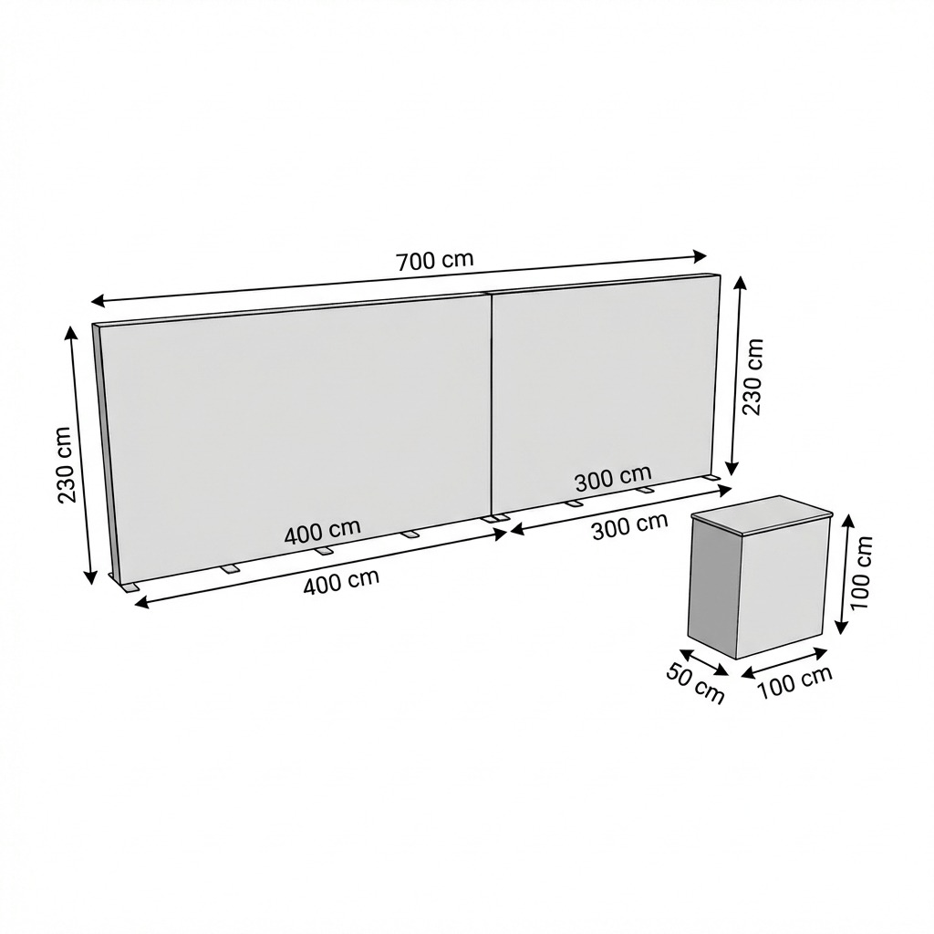 28 m² Modüler Lightbox Fuar Standı 700×400 cm - Kurulum Sonrası Görünüm | portatif stand çözümü