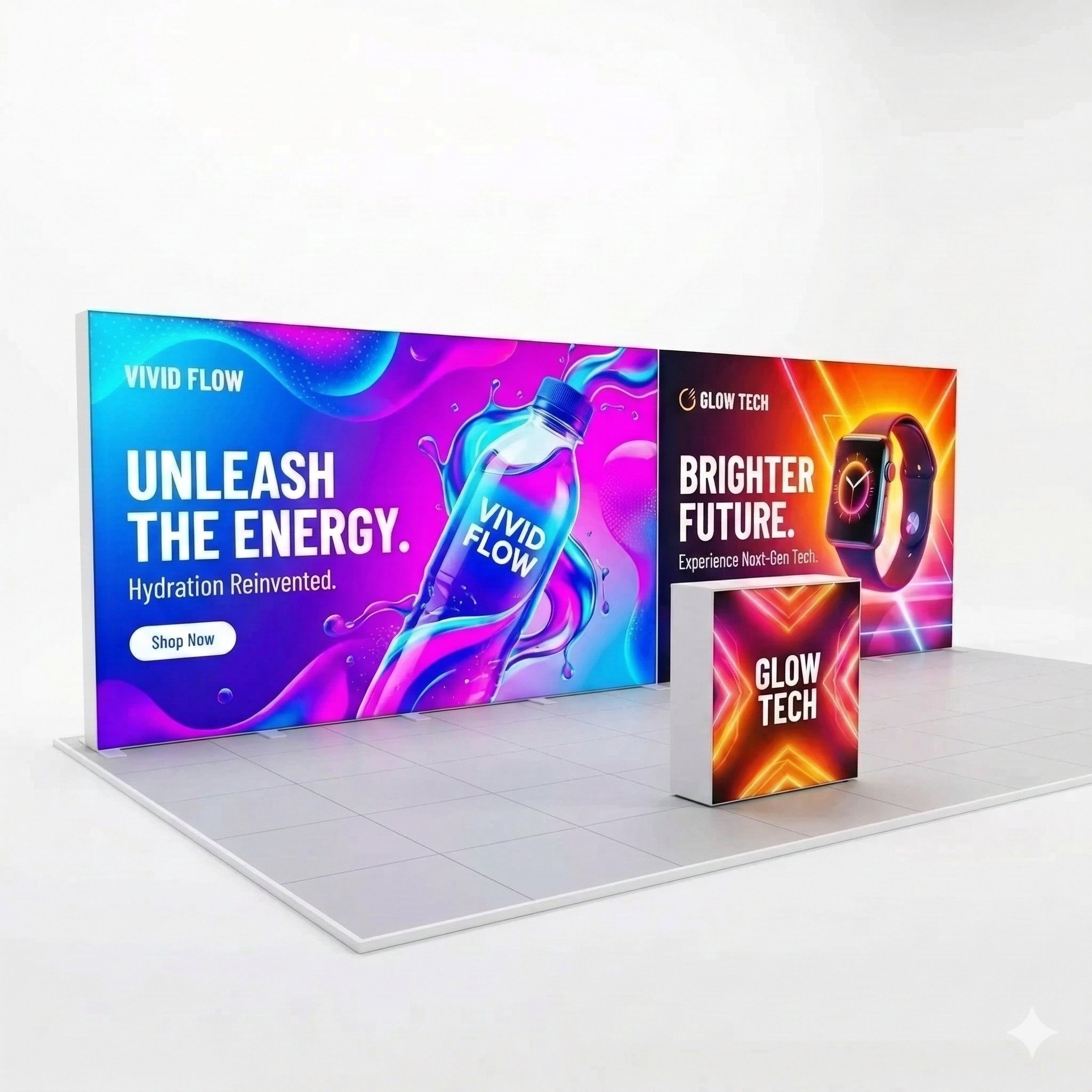 28 m² Modüler Lightbox Fuar Standı (700x400 cm)