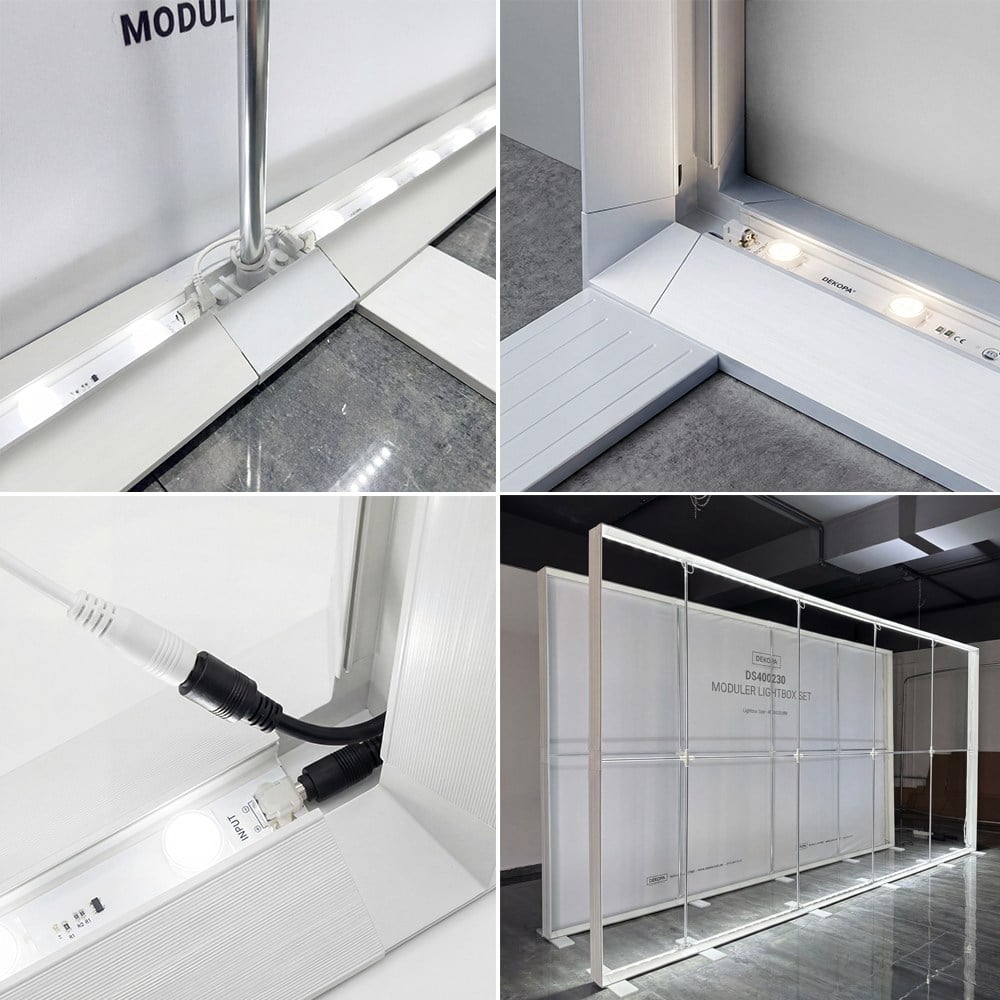 Modüler Lightbox Kongre ve Fuar Standı 300×230 cm - Modüler Panel Bağlantı Sistemi | hazır fuar standı