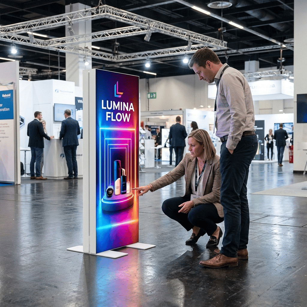 Ayaklı Lightbox 35×100 cm - Perspektif Görünüm