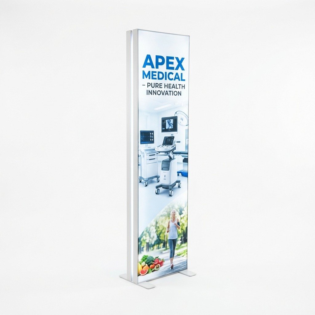 Ayaklı Lightbox 35×150 cm - Genel Görünüm