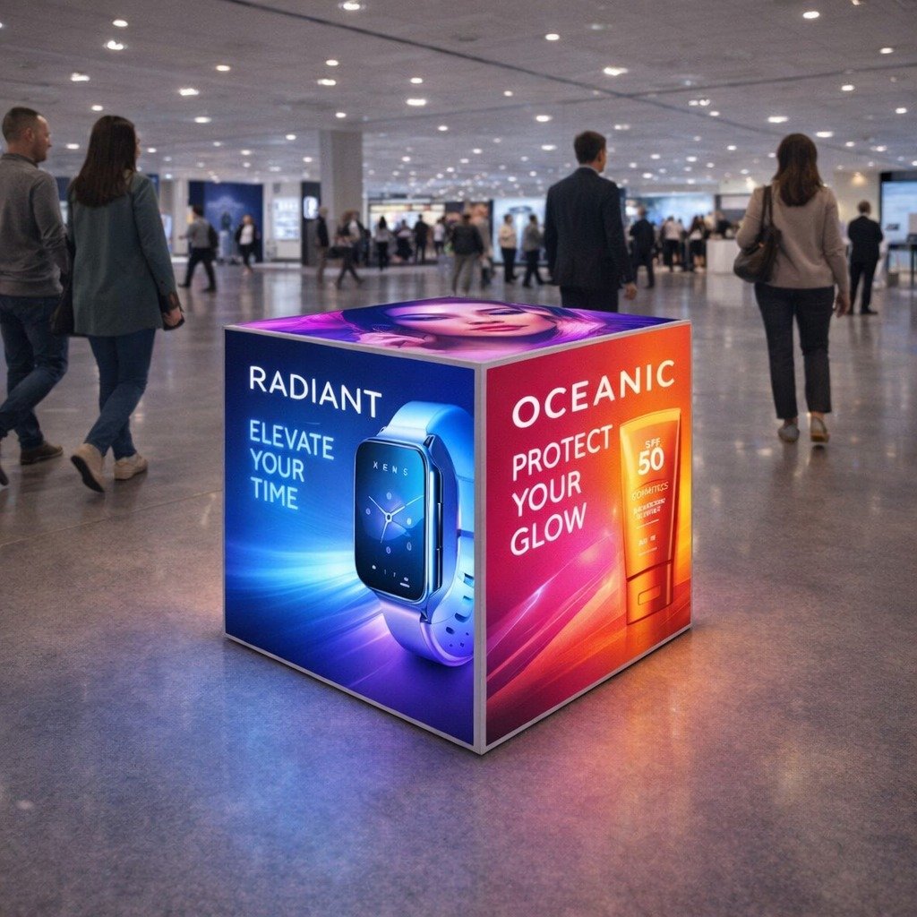 Küp Lightbox 404×040 cm - Perspektif Görünüm