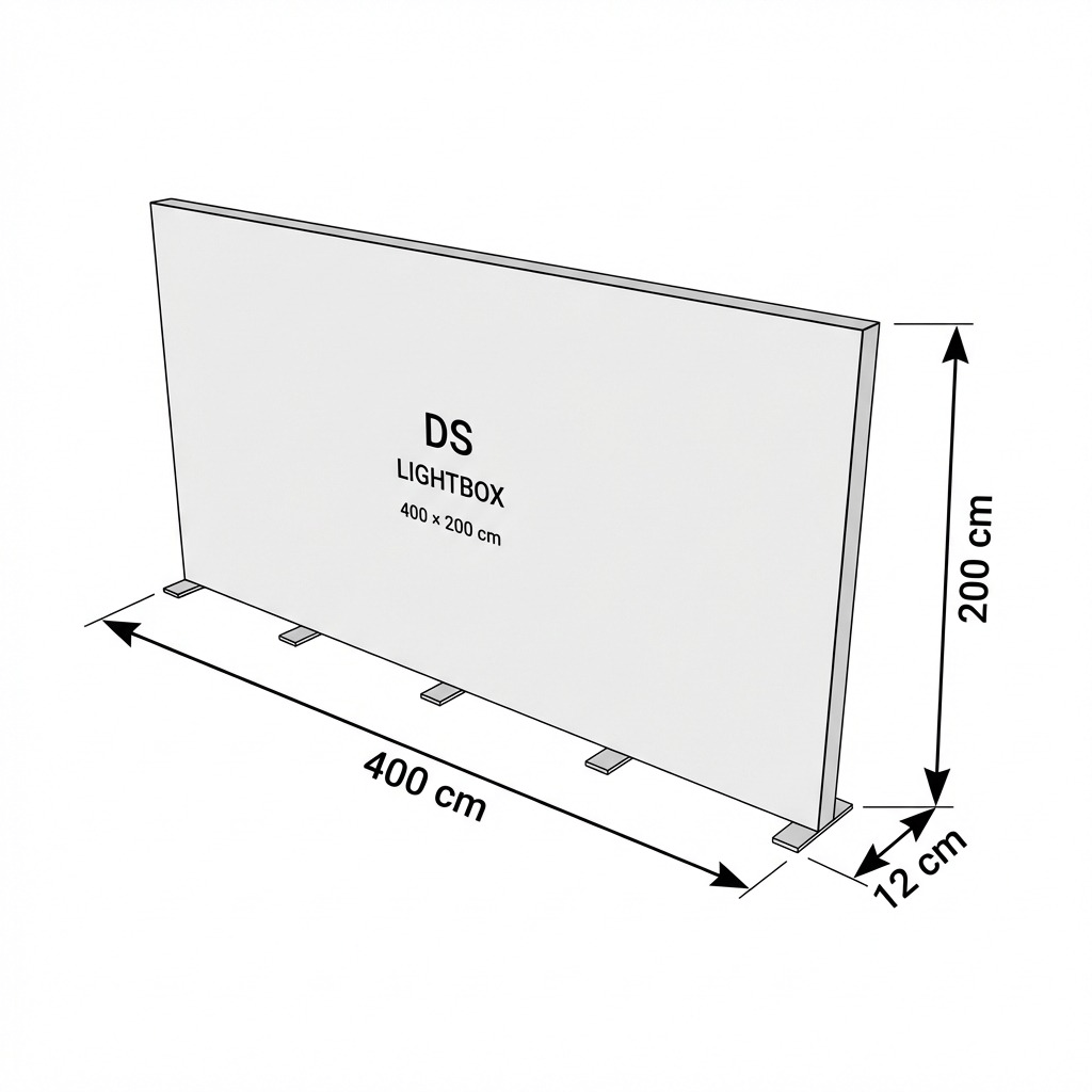 Modüler Lightbox Kongre ve Fuar Standı 400×200 cm - Kurulum Sonrası Görünüm | portatif stand çözümü