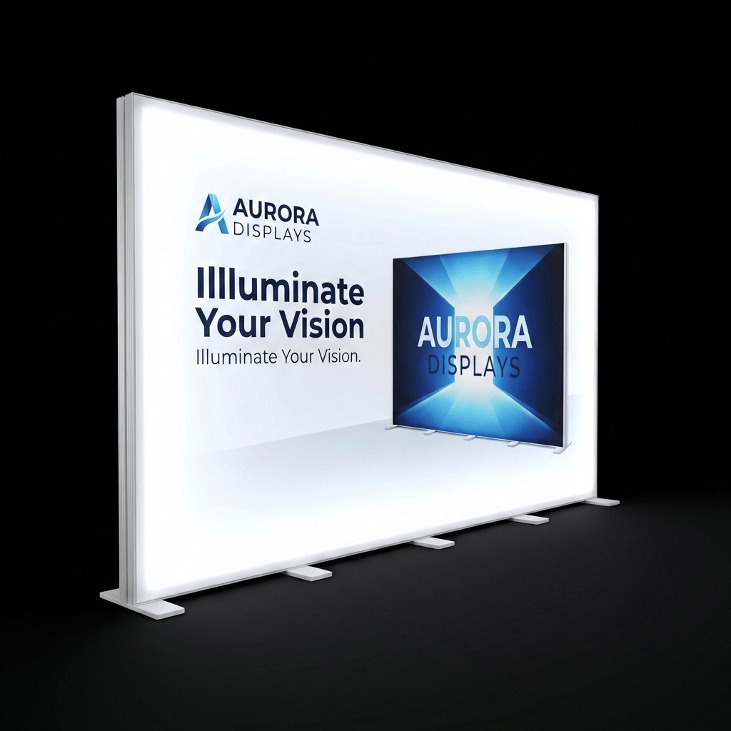 Modüler Lightbox Kongre ve Fuar Standı 400×230 cm - Perspektif Görünüm