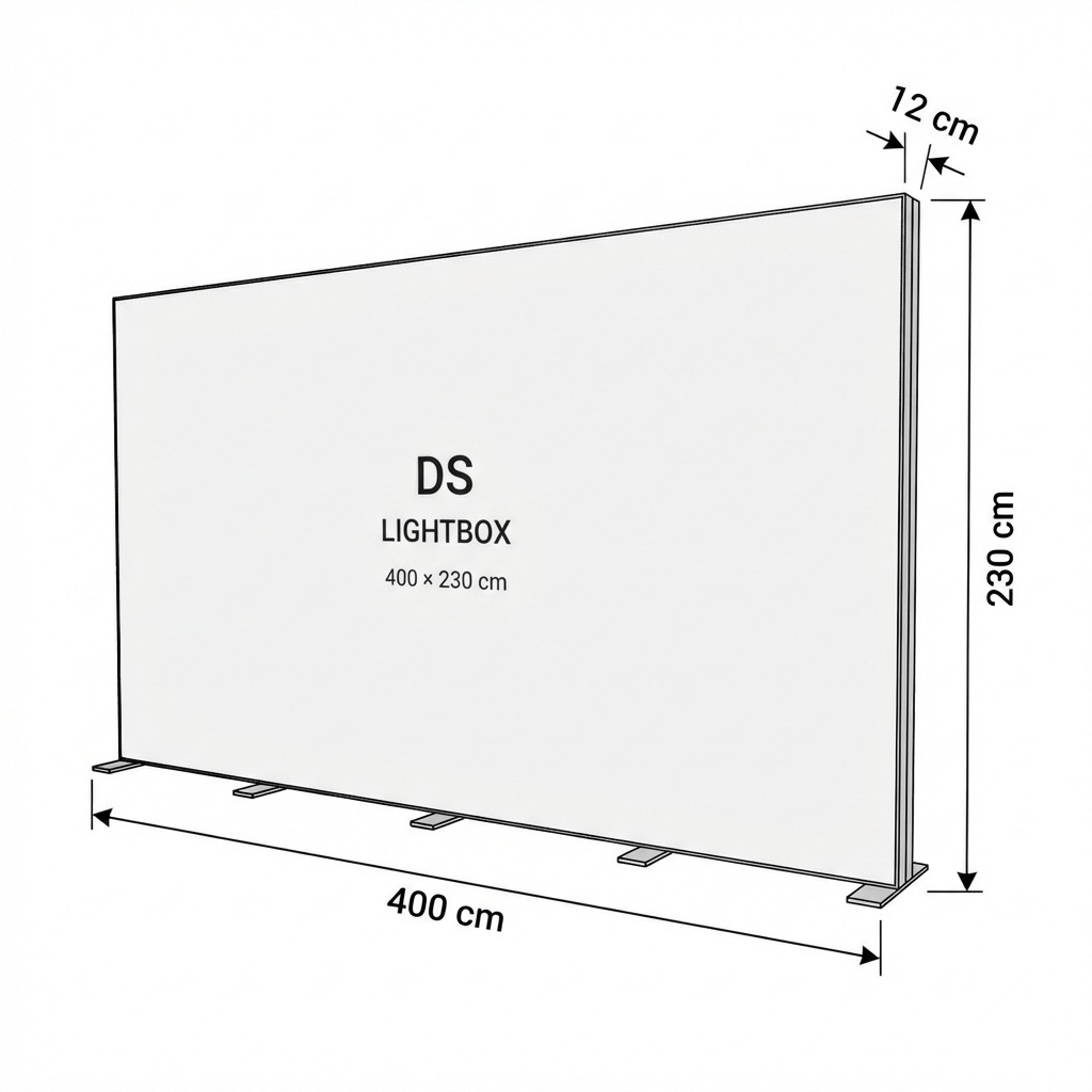 Modüler Lightbox Kongre ve Fuar Standı 400×230 cm - Kurulum Sonrası Görünüm | portatif stand çözümü