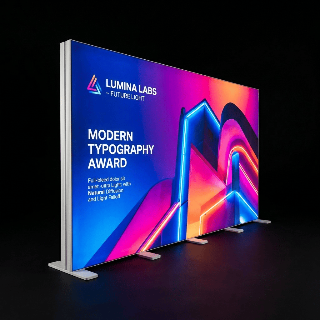 Modüler Lightbox Kongre ve Fuar Standı 400×250 cm - Yakın Plan Detay