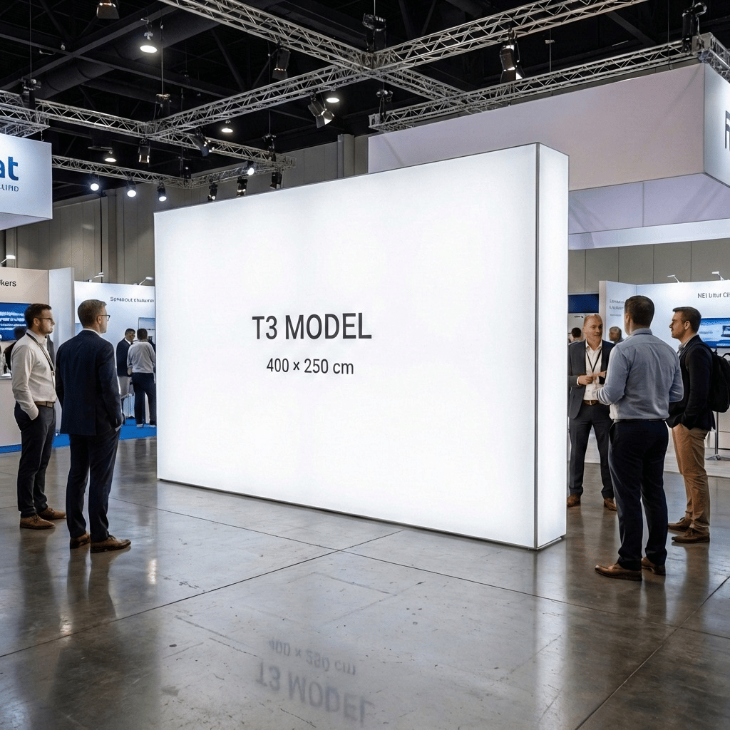 T3 Modüler Lightbox 400×250 cm - Perspektif Görünüm