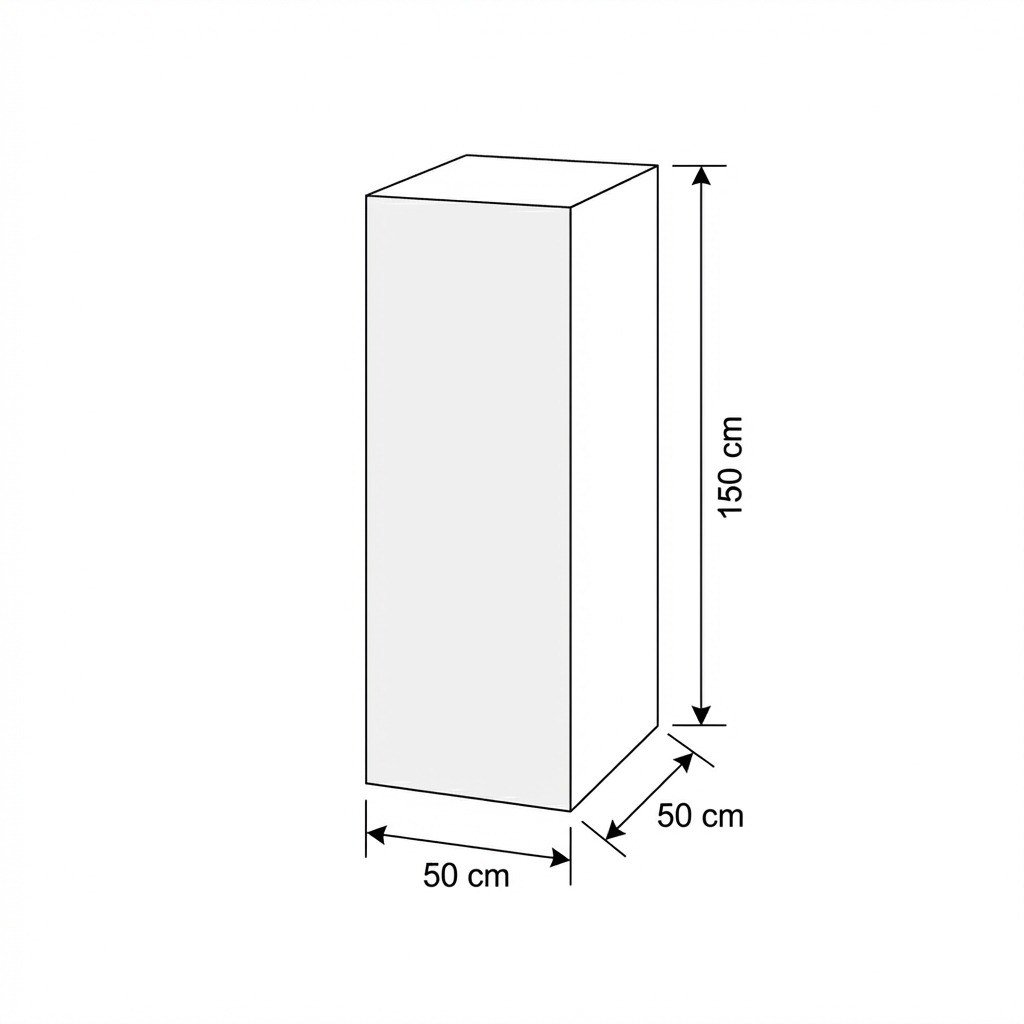 50×50×150 CM KÜP LIGHTBOX ORTA KULE