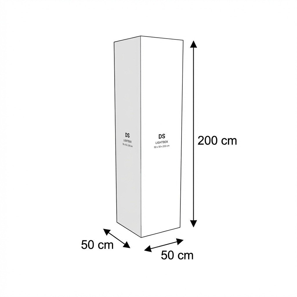 50×50×200 CM KÜP LIGHTBOX UZUN KULE