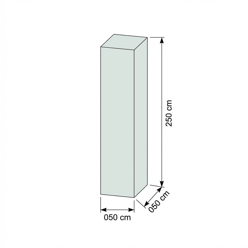 50×50×250 CM KÜP LIGHTBOX TOTEM